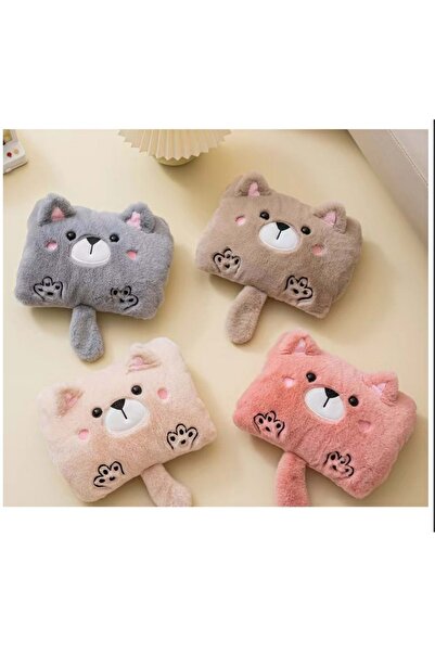 Genel Markalar Peluş Kılıflı Ele Geçmeli Figürlü Emojili Sıcak Su Torbası El Isıtıcı 1 litrelik