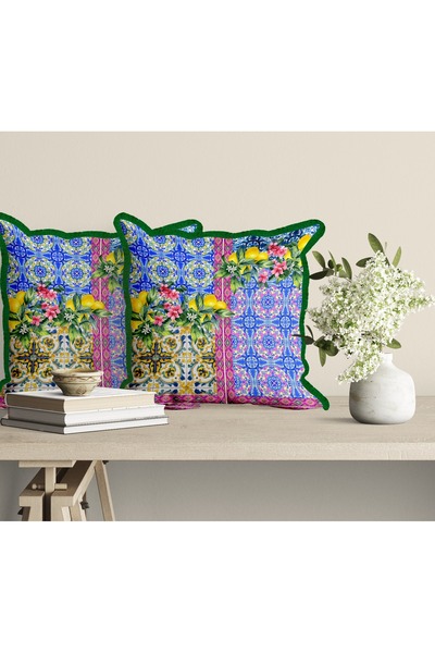 DOSH BY EDA DOĞAN Dosh Cushion - POSO - Çift Taraf Baskılı Saçaklı / Püsküllü...