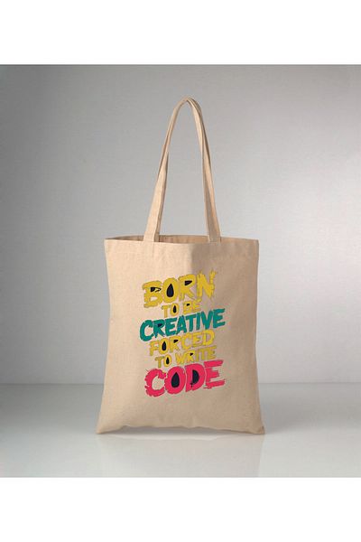 GİFTORA Born Code Printed Raw Cloth 35X40 Shoulder Bag