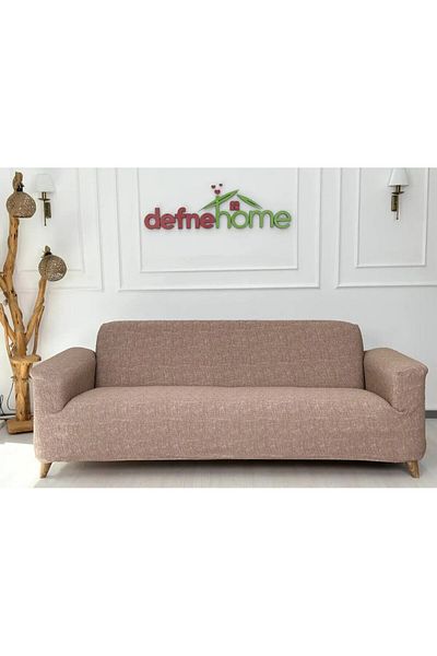 Defne Home Upholstery Fabric Plain Linen Elastic Non Slip 3311 Set Seat Cover