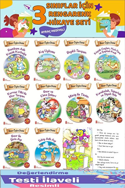 Ata Yayıncılık 2.ve 3.Sınıf Öğrencilerini Okumayı Sevdiren 10 lu Hikaye Seti ...