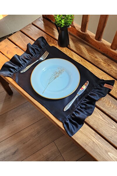 estrella paris Serra 2 Margini Volanate Negru Vintage American Service 30x50