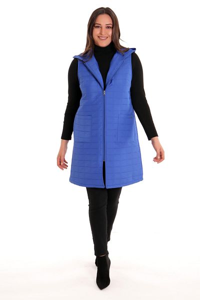 Metpoint Trend42Plus Zippered Rectangular Pattern Quilted Saks Vest