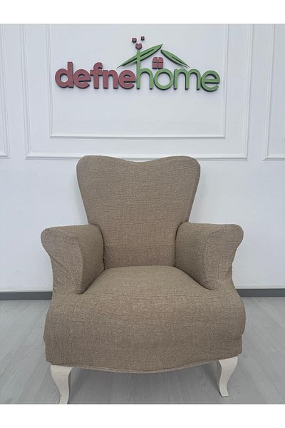Defne Home Upholstery Fabric Plain Linen Elastic Non Slip 3311 Set Seat Cover