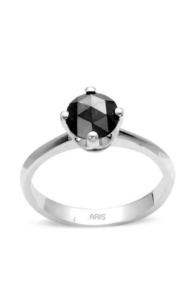 Ariş 1.07 Karat Siyah Pırlanta Tektaş Yüzük