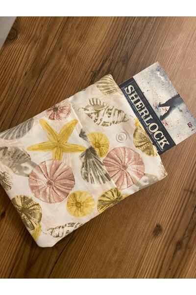 Handmade Husă cu model de scoici, husă pentru tabletă realizată manual, geant...