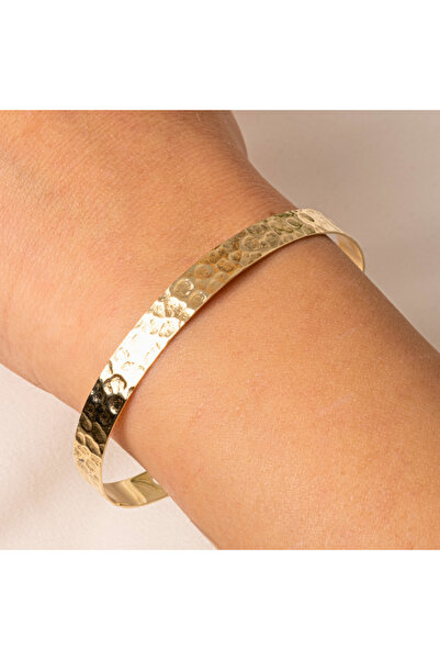 FasekGold Gümüş Bilezik - Dövülü El Işçiliği Yeni Tarz Kelep 925 Ayar Gümüş B...