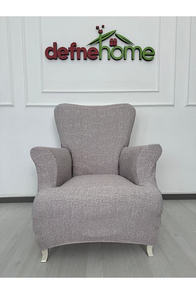 Defne Home Upholstery Fabric Plain Linen Elastic Non Slip 3311 Set Seat Cover