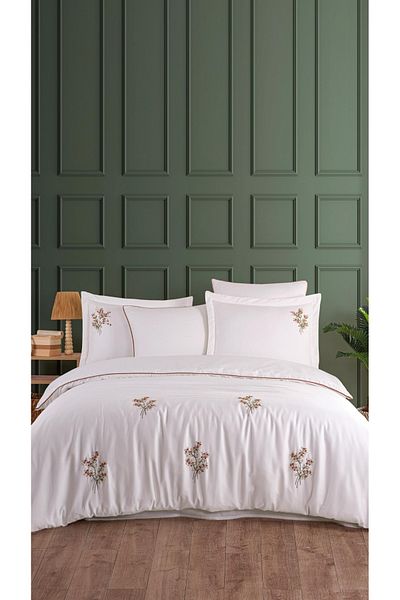 ZEBRA CASA Edessa Double Cotton Satin Duvet Cover Set