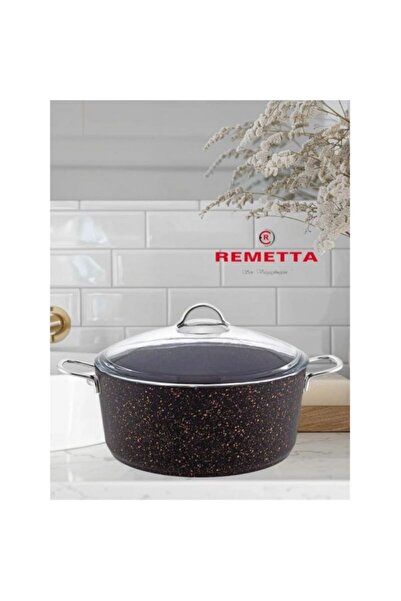 Remetta Elite Granit Derin Tencere Serisi (SİLVER) ( 22 Cm - 4 Litre)