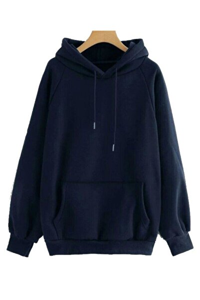 FİTGO Синій худі з капюшоном унісекс