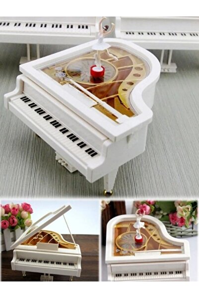 Duman Balerin Kız Piyano Müzik Kutusu Yüksek Sesli Dekoratif Biblo Hediyelik