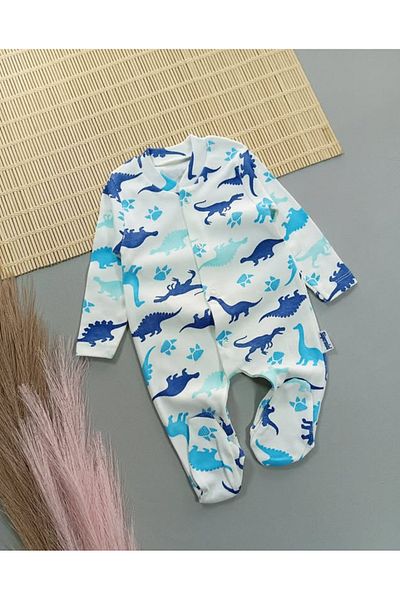BEREKET BABY 0-6 Months Baby Romper - Cotton, Long Sleeve, Snap Fastener Bereket Baby