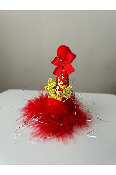 Sudisko Yılbaşı Klipsli Toka Tüylü Geyik Figürü