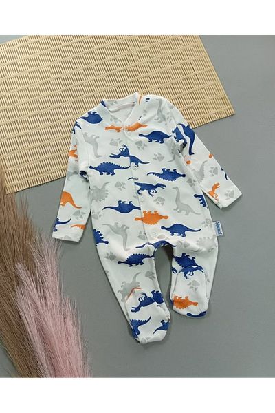 BEREKET BABY 0-6 Months Baby Romper - Cotton, Long Sleeve, Snap Fastener Bereket Baby