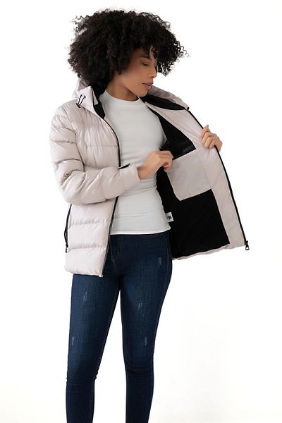 Firststops Women's Stone Hooded Fleece Inside Waterproof Wind Resistant Inflatable Coat & Coat & Parka