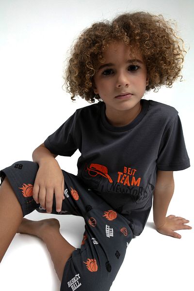 Rolypoly Boy's Gray Capri Suit