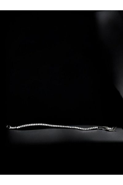 Store Steel Bracelet Baguette Stone Silver Waterway