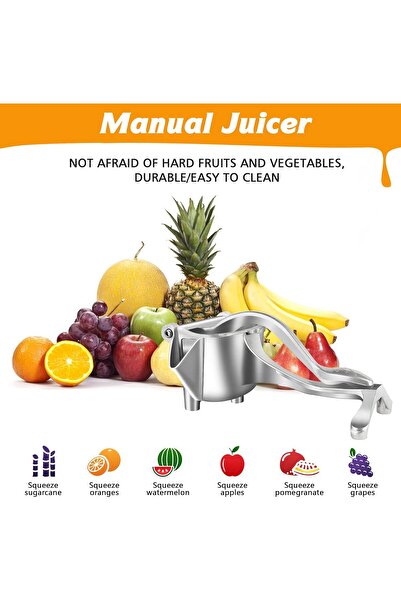 Twinkle Mart Manual Citrus Juicer - Aluminum Alloy Hand Press for Lemons, Oranges, Pomegranate & Lime