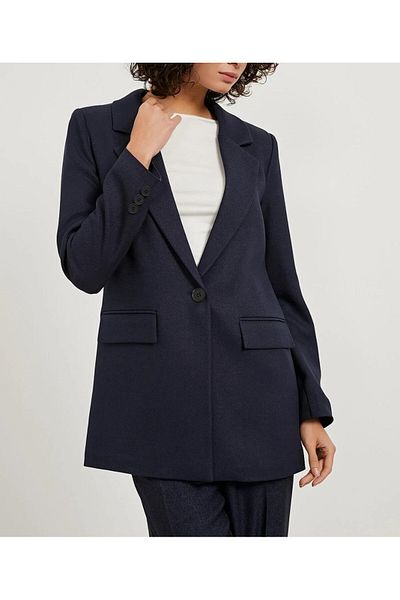 Lavanta Tekstil Blazer de damă din lână texturată