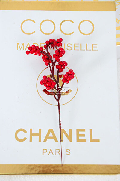 Yapay Çiçek Deposu Изкуствена мини гъста украса за Нова година Kokina Berry 18 см, 5 броя в опаковка