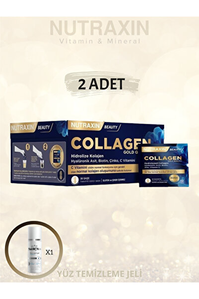 Nutraxin Collagen 10.000 mg 30 Saşe Hidrolize kolajen, hyalüronik asit, bioti...