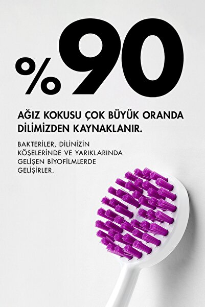Tung Dil Temizleme Fırçası | Deneme Boy Dil Macunu Hediyeli Ağız Bakım Dil Temizleyici Fırça
