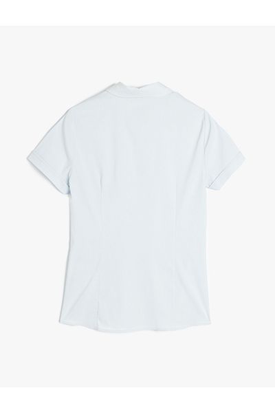Koton Slim Fit Classic Lapel Short Sleeve Shirt