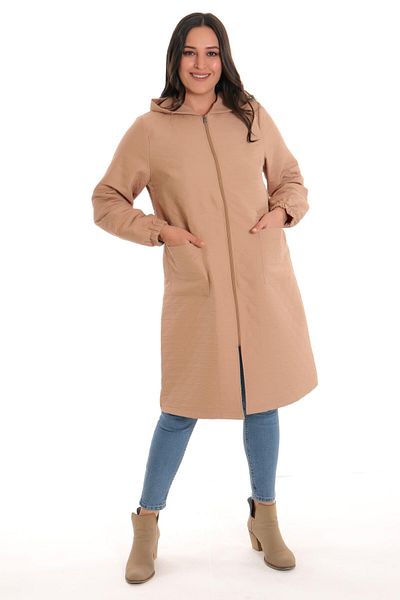Metpoint Trend42plus, șapcă bej cu fermoar cu model ceapă