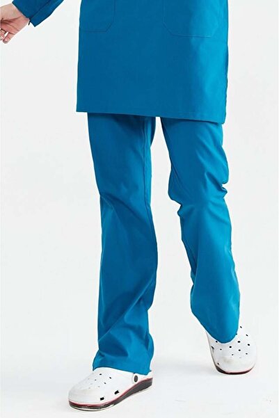 Çatı Medikal Oil Blue UltraLycra Modest - Tricou cu fundul unic din Lycra pentru doctor și asistentă medicală