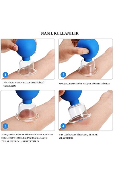 HVM Silikon Vakumlu Boyun Ve Yüz Cam Masaj Kupası, Kuru Kupa No:2