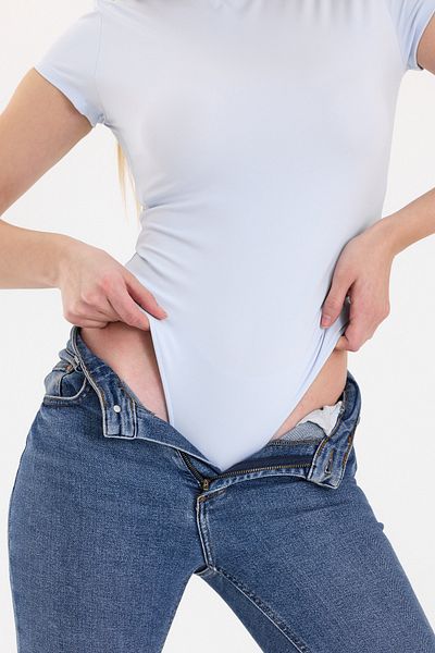 ZACHARIUZ Body cu mânecă scurtă Ice Blue
