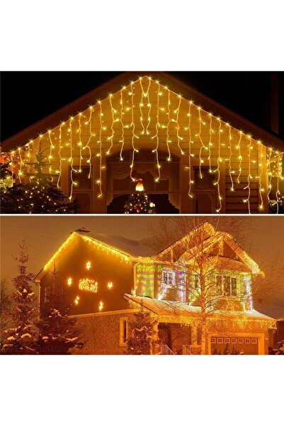 TechnoSmart 4 Metre 8 Fonksiyonlu Perde Led 96 Ledli 50x60x70cm Saçaklı Kablolu Fişli