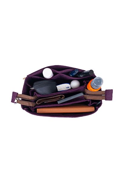 MARJİNAL W CLUB Dark Purple Cikabiliir Makayaj Bag - Organizer Inside