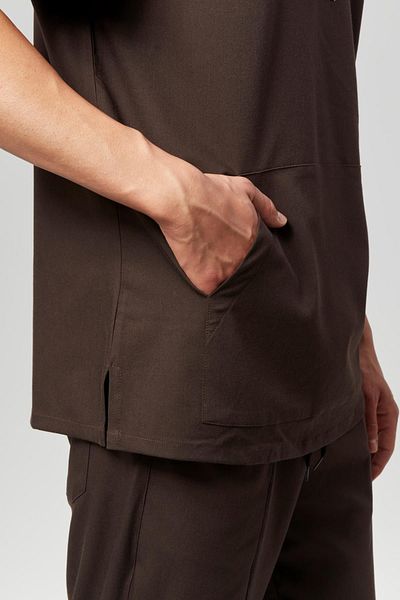Çatı Medikal Extreme Cool Man - Premium διπλής κατεύθυνσης Lycra Doctor Nurse Scrubs Μονόκλινο χειρουργικό μπλουζάκι (ΑΝΔΡΙΚΟ), Bitter