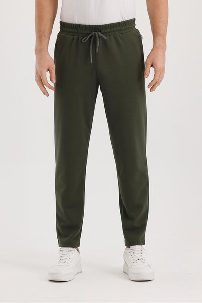 yakamor بنطال رياضي بأرجل مستقيمة وجيب فليتو للرجال