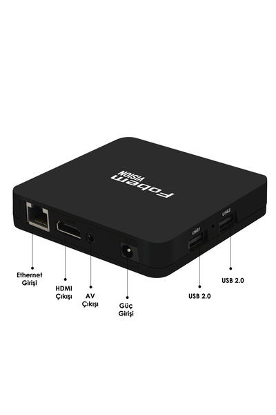 FOBEM Vision 6K Android TV Box Medya Oynatıcı - Sesli Komut Bluetooth Wi-Fi  2 GB Ram 32 GB Hafıza