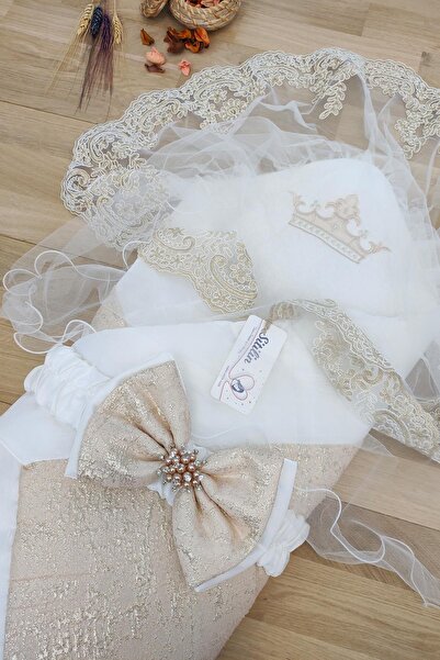 Sitilin Baby Girl and Boy Unisex Luxury Swaddle Blanket with Veil Stl4844