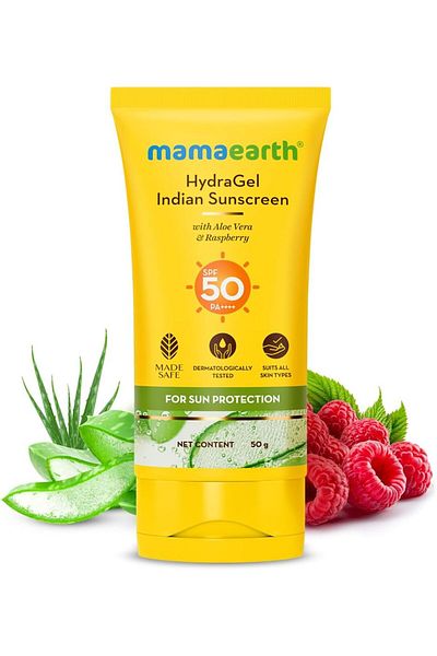 Mamaearth HydraGel Indian Sunscreen Sun Protection, 50 gm