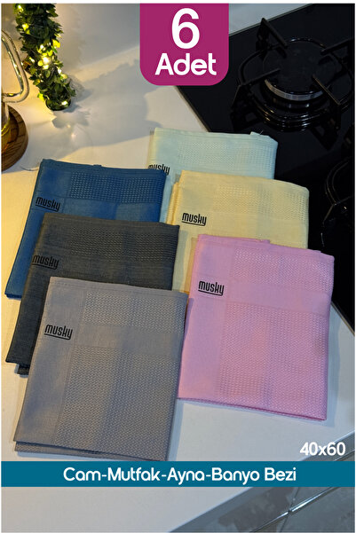 MUSKY Mikrofiber Sihirli Temizlik Bezi 6 Adet Cam,ayna,mutfak,banyo,araç Gene...