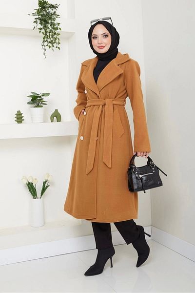 Nevayla Moda Γυναικείο παλτό Polar Cashmere - Camel M0107