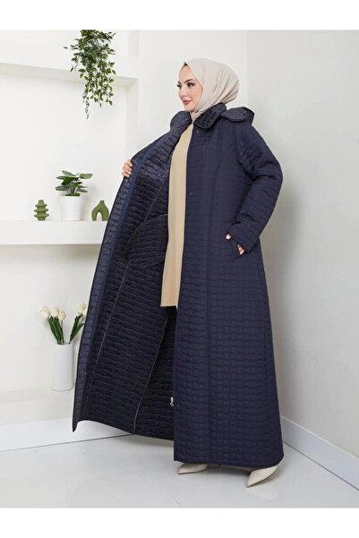 Nevayla Moda Full Length Coat Jacket with Fur Inside