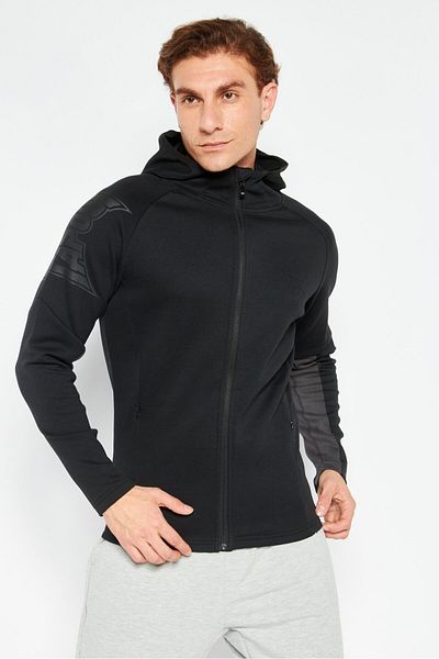 Tapout Men Sportswear Fit Long Sleeves Training Sweatshirt, Black