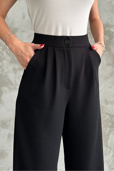 macharel jeans Women's New Season Lycra Double Pleated Palazzo Pants