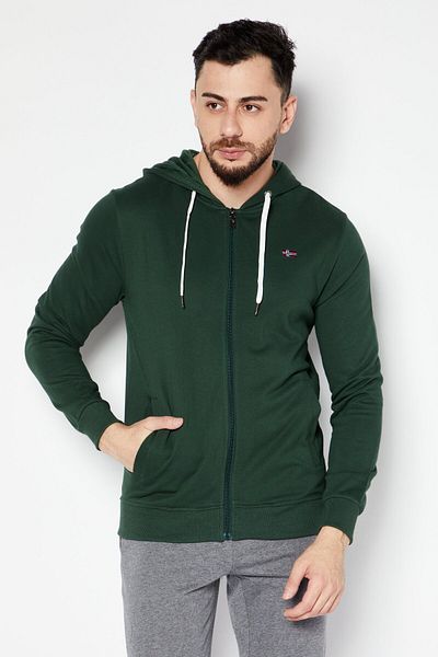 Nordland Men Brand Logo Long Sleeves Hoodies, Green