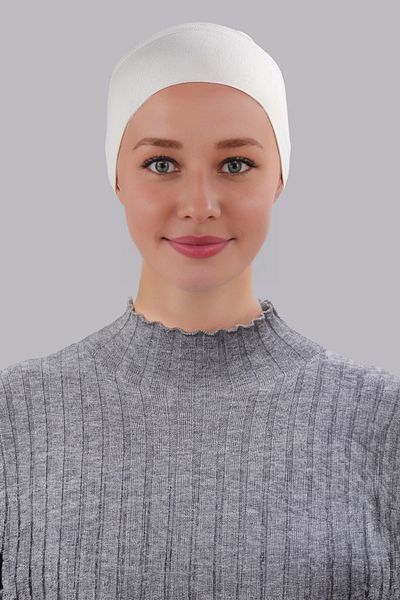 Sonbaharmoda Πρακτικό καπό Hijab χωρίς ραφές - Βαμβακερό χτενισμένο βαμβακερό λύκρα, απλό καπό που κουμπώνει