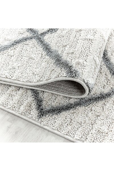 Enva Home Yumoş Post Peluş Shaggy Üst Kalite % 100 Polipropilen Tozumaz Jüt Taban Oda Koridor Halısı 4701 Krem