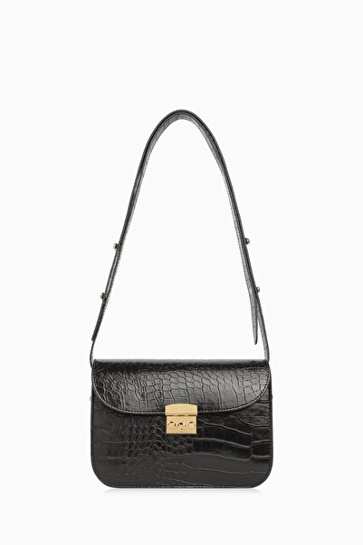 Tuğba Çapraz Askılı Flap Çanta - Siyah