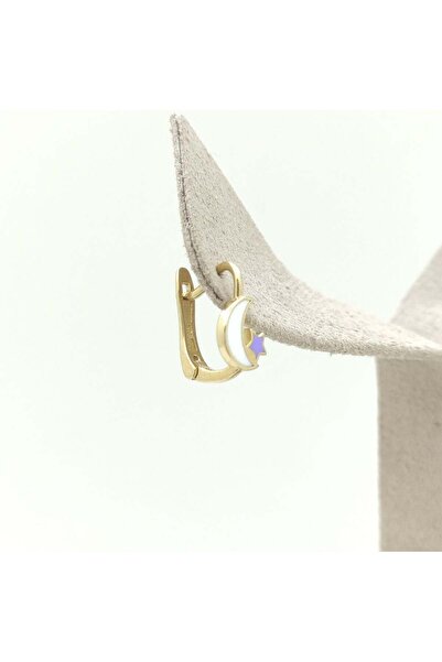 byBurak GOLD Ay Yıldız Çocuk Küpe Altın – KP00835