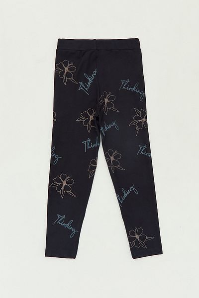 Fulla Moda Floral Printed Girls' Leggings with Elastic Waist